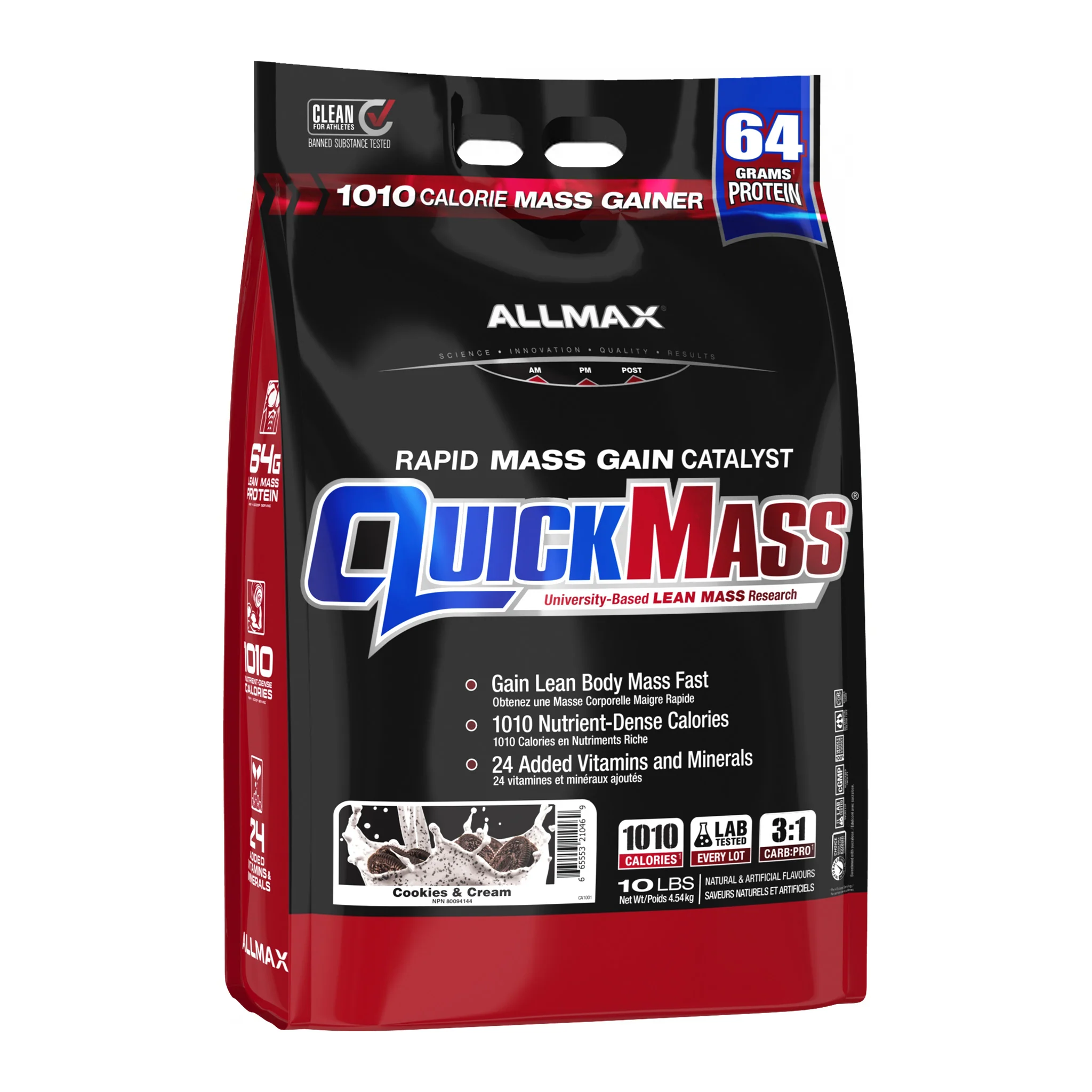 Allmax Quickmass Rapid Mass Gainer (10lb) - Best Before 07/25 - Image 5