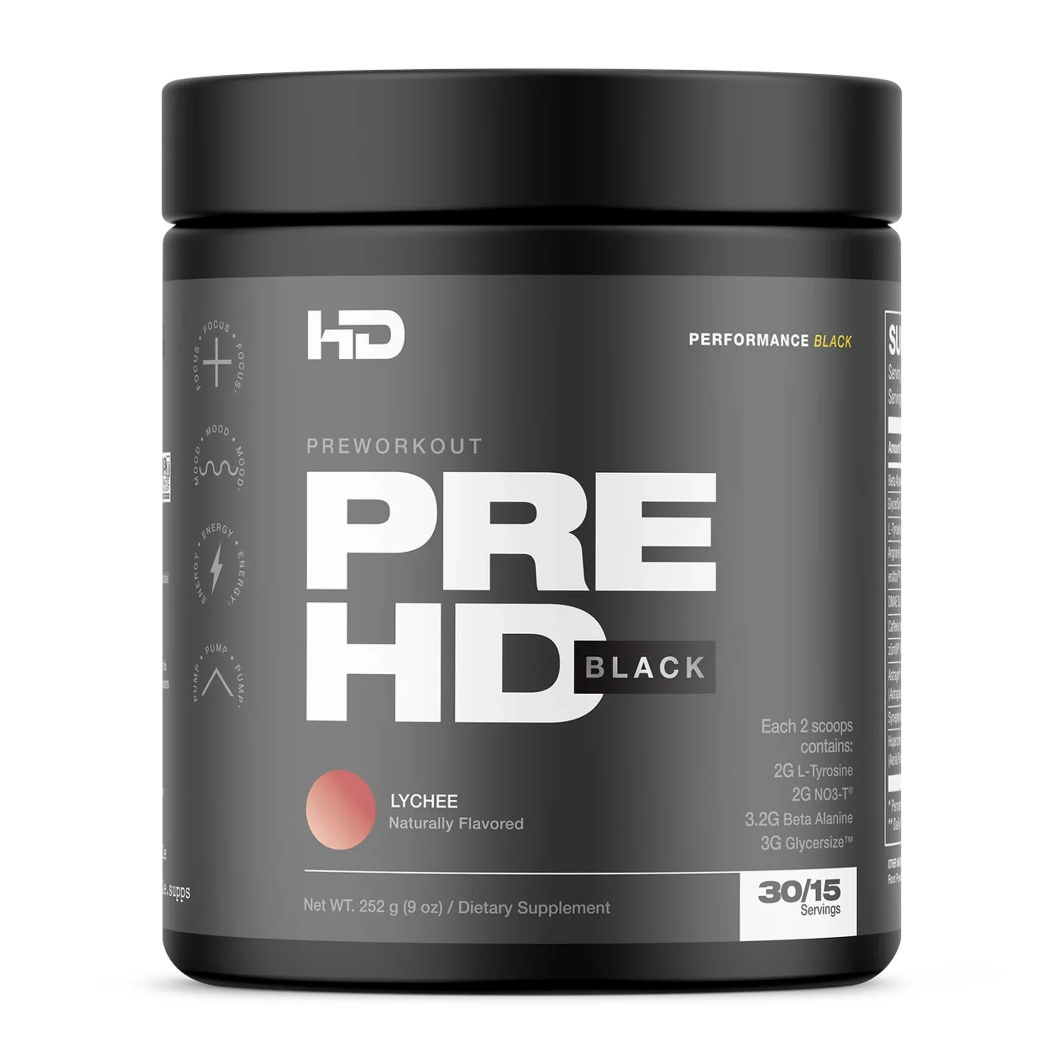 HD Muscle PreHD Black Pre-Workout (30 Servs)