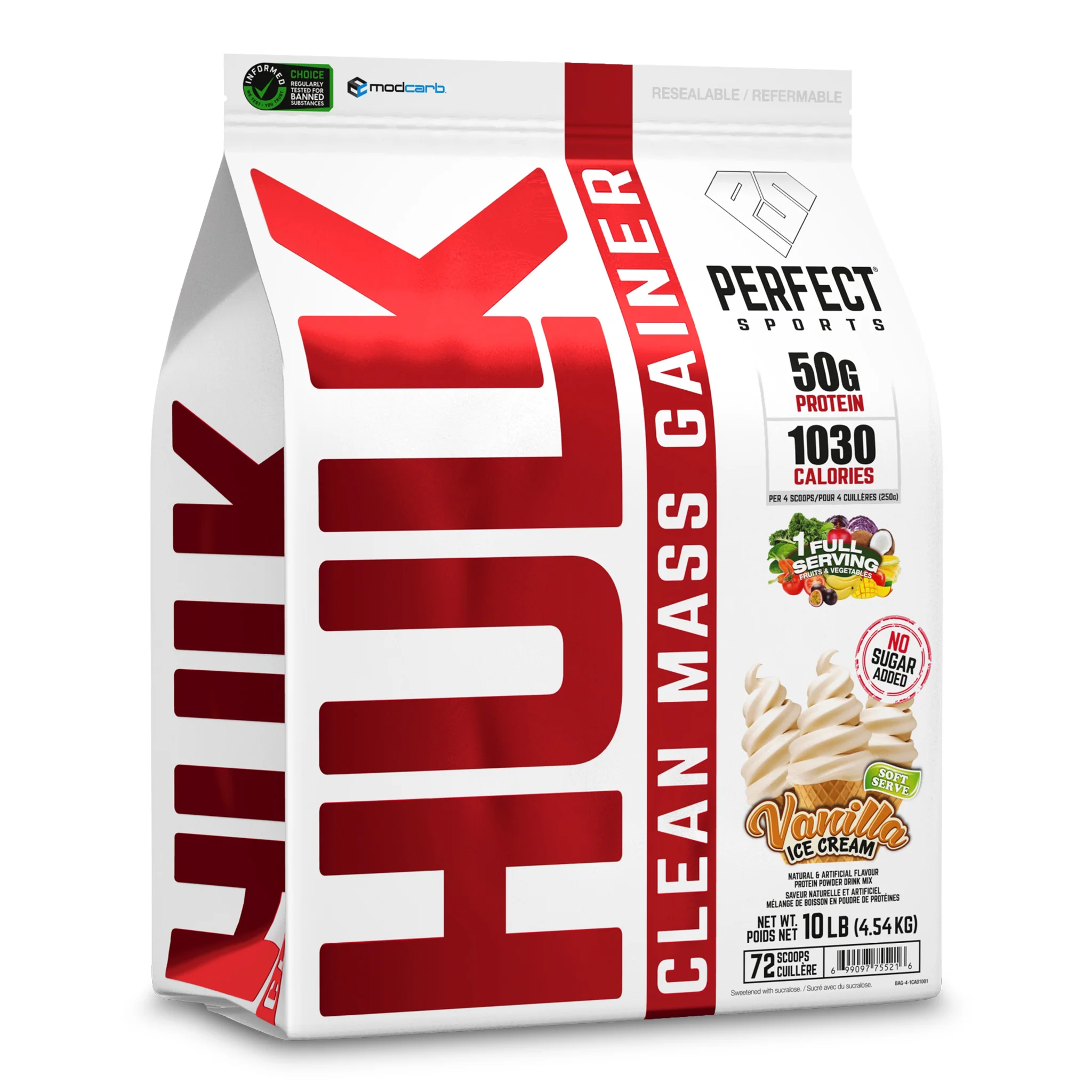Perfect Sports Hulk Clean Mass Gainer (10lbs) - Image 4