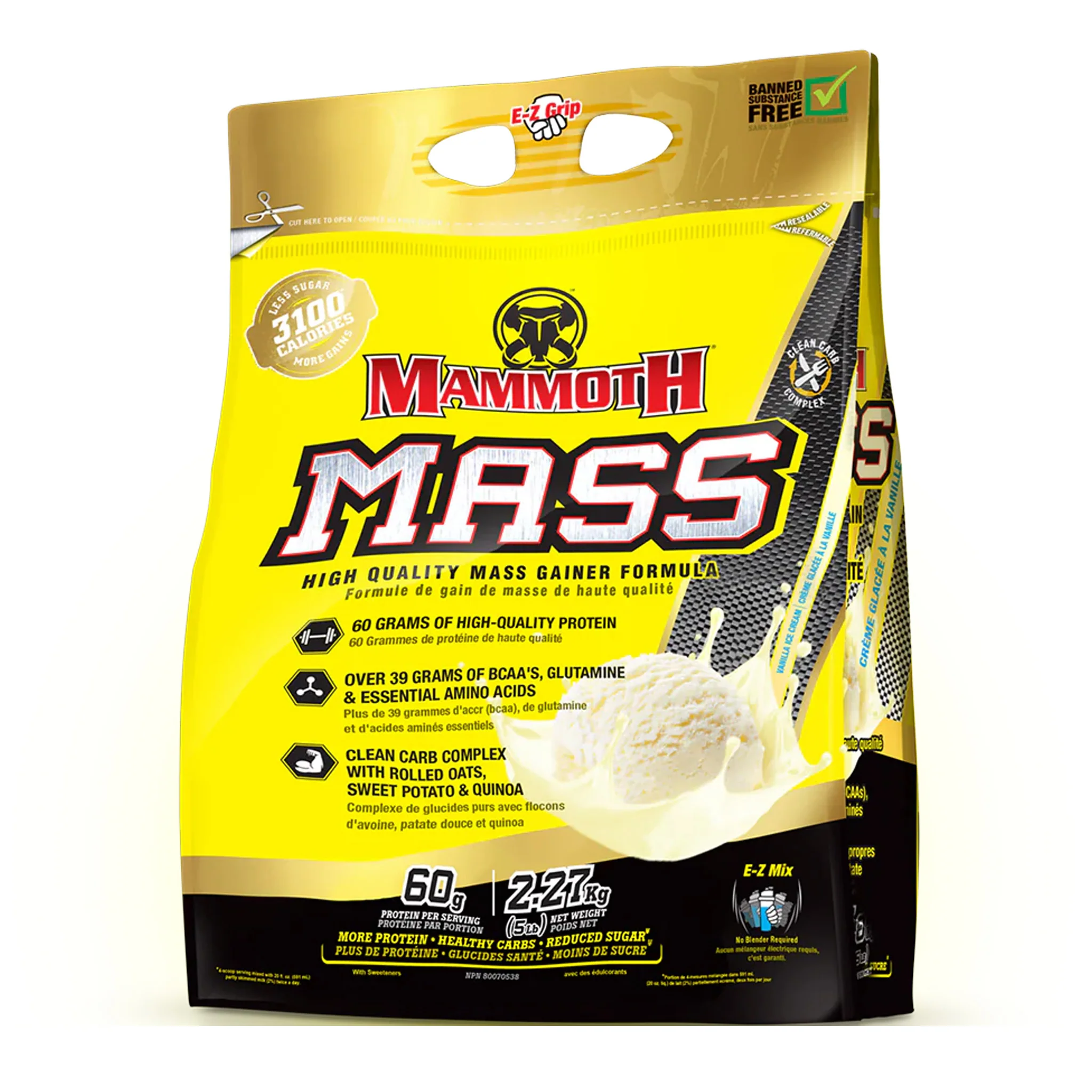 Mammoth Mass Weight Gainer Protein (5lbs) - Image 3