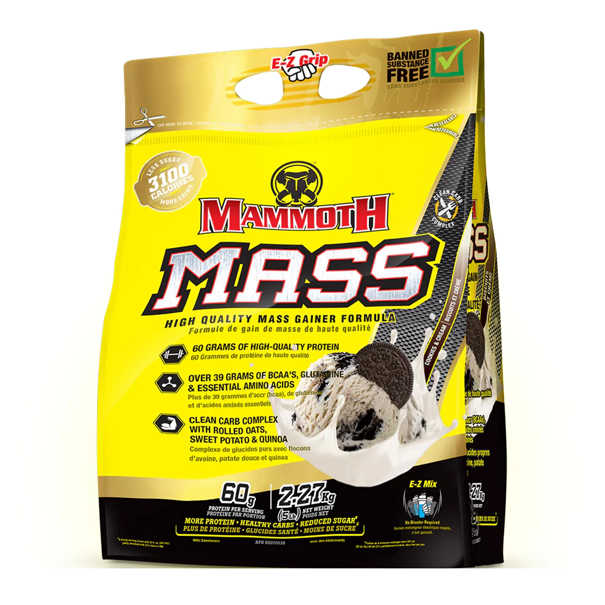 Mammoth Mass Weight Gainer Protein (5lbs) - Image 6