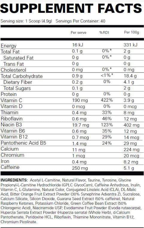 Oxyshred Hardcore (40 Servs) - Best Before 04/2026 - Image 2