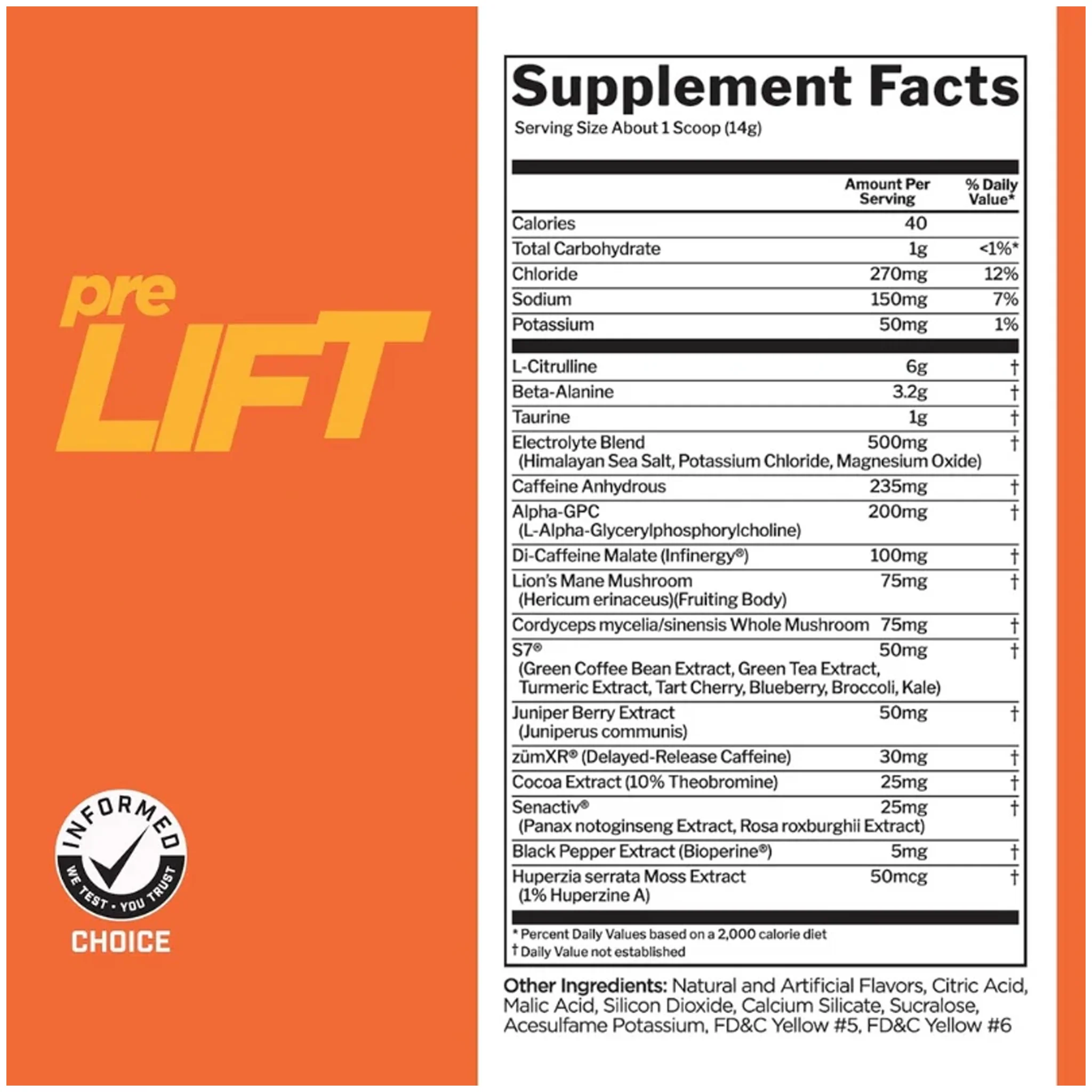 Rule1 Prelift Pre-Workout (30 Servs) - Image 2