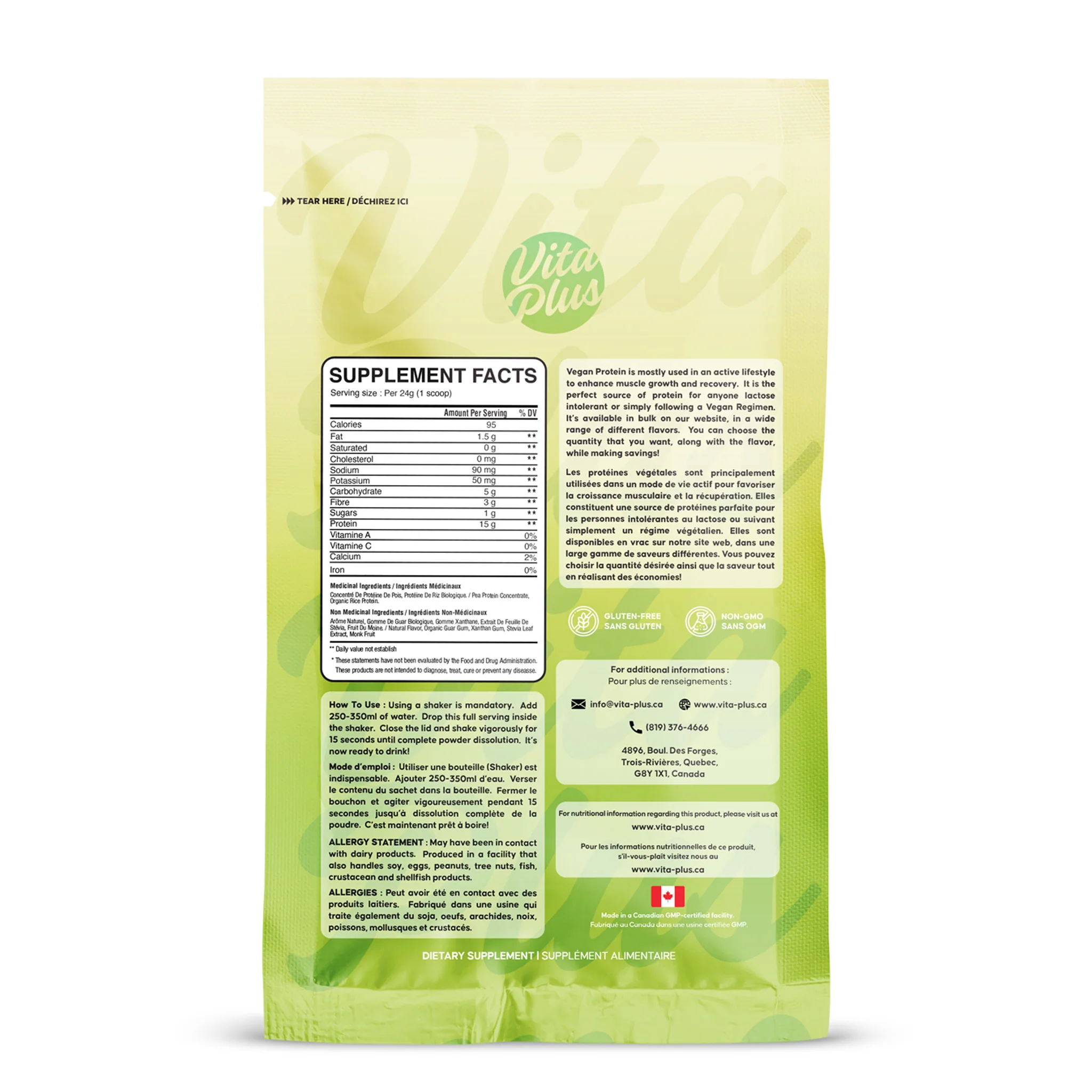 VP Vegan Protein Vanilla Sample (1 Unit) - Image 2